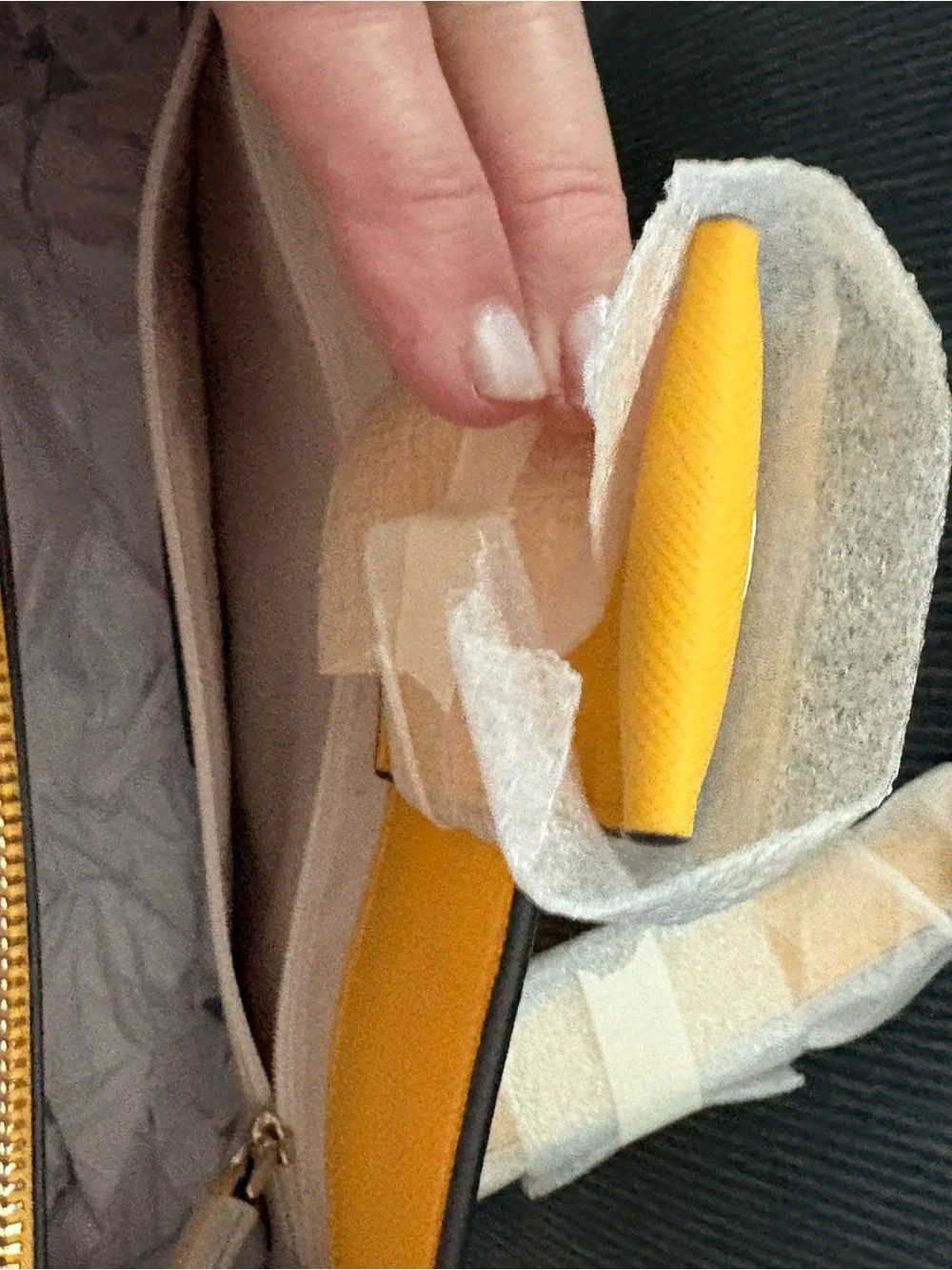 kate spade Yellow Saffiano Dome Satchel